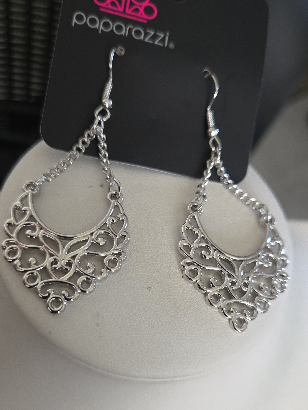 Paparazzi Sentimental Setting Silver Earrings NWT